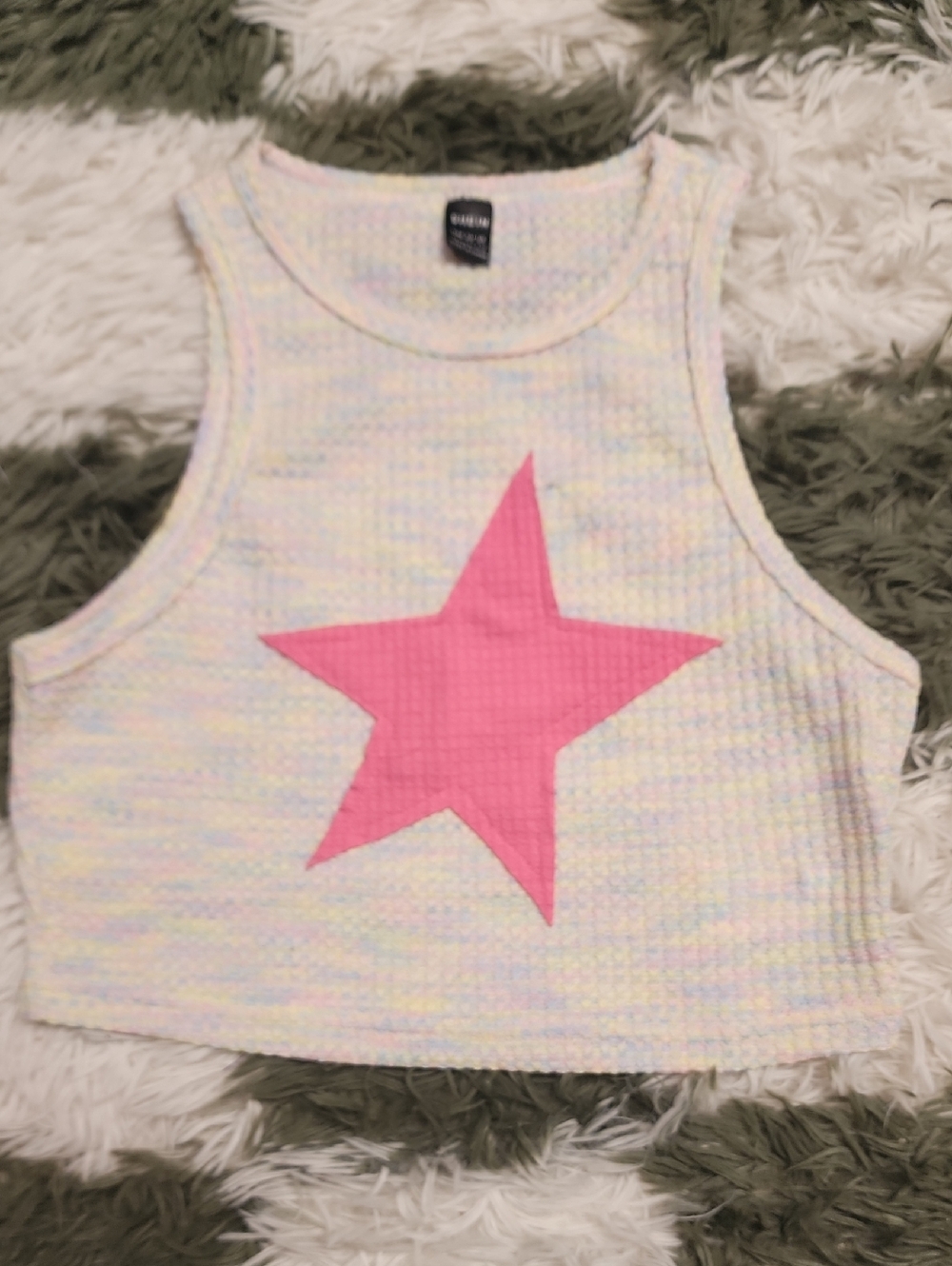 Shein Rainbow Star Cropped Tank